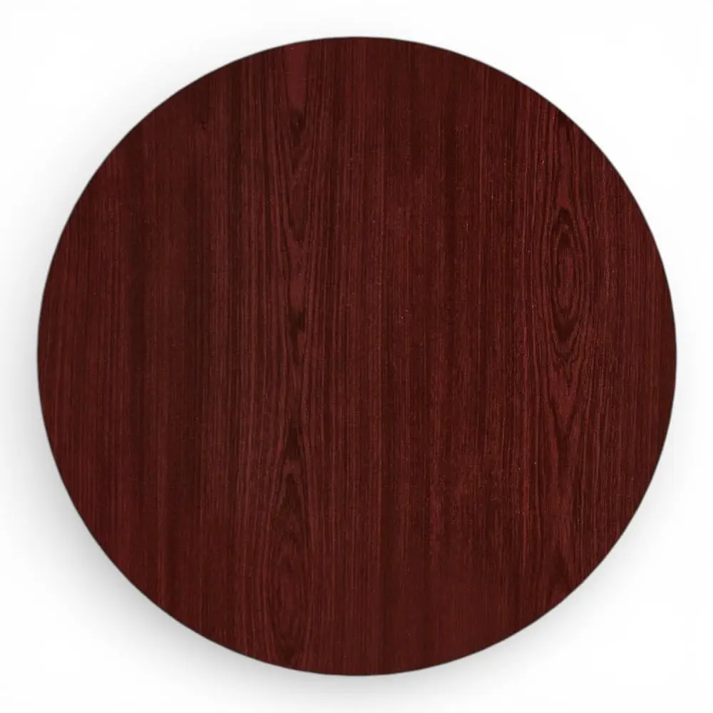 Round Commercial Table Top for Restaurant, Café & Dining Use (Reversible Cherry/Black Laminated Table Top, Diameter 30