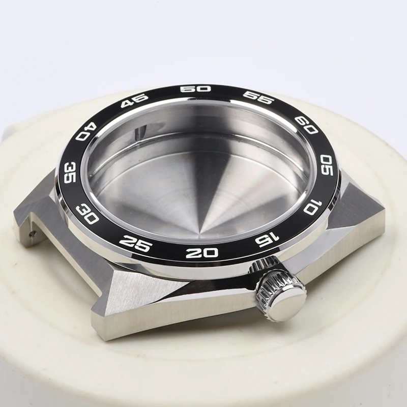 Cassa dell'orologio 3 in punto acciaio 43mm C3 Lume Cassa dell'orologio subacqueo Vetro zaffiro adatto per Seiko per NH35/NH36 Movimento automatico Orologio mod