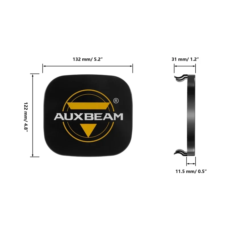 AUXBEAM 5 Inch Black LED Pods Lights Shield Cover High Durability Car LED Lights Cover (Only Cover Without Lights) Easy Install