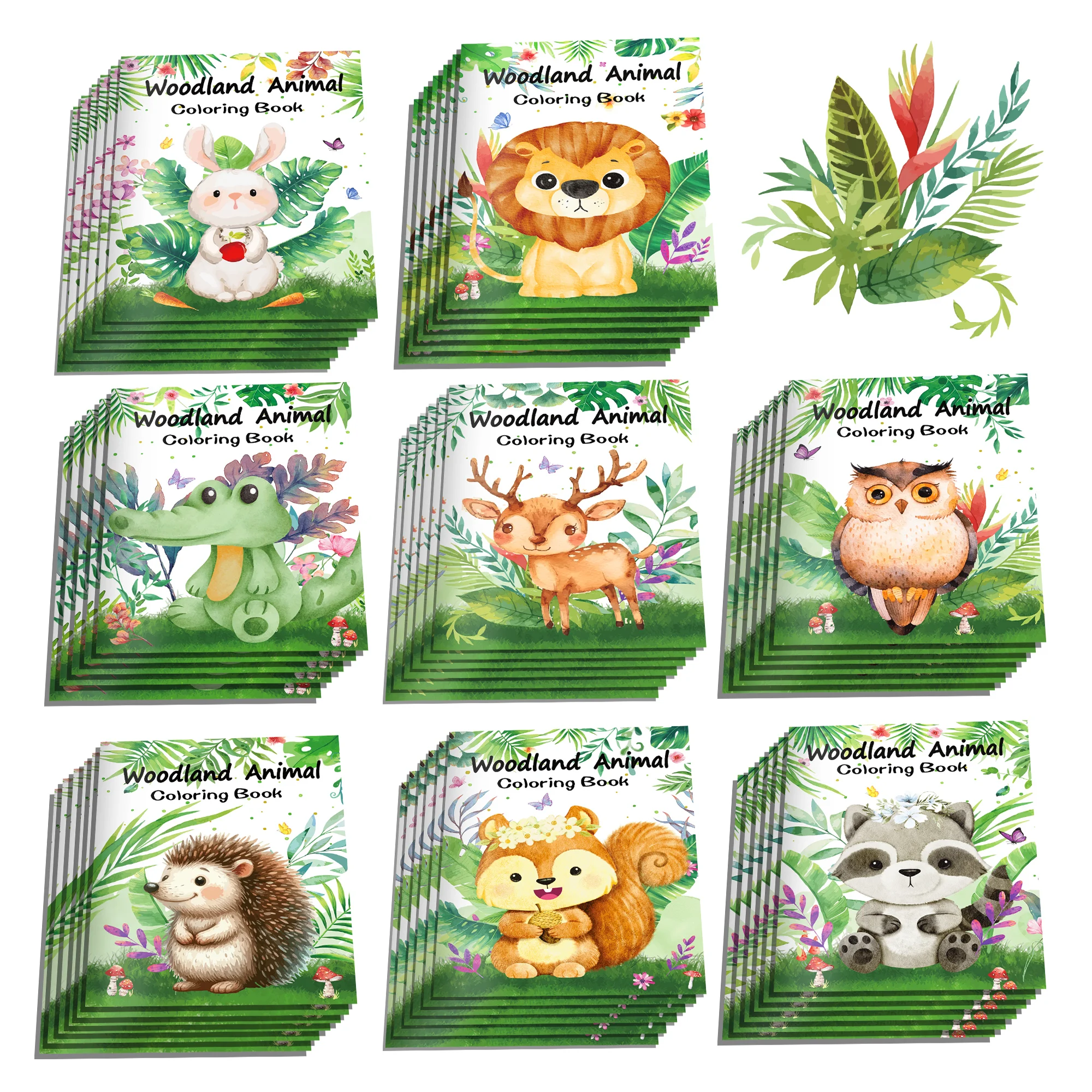 16pcs Cartoon Jungle Animals Graffiti Painting Book Coloring Picture Books For Birthday Party Gifts Drawing Notebook