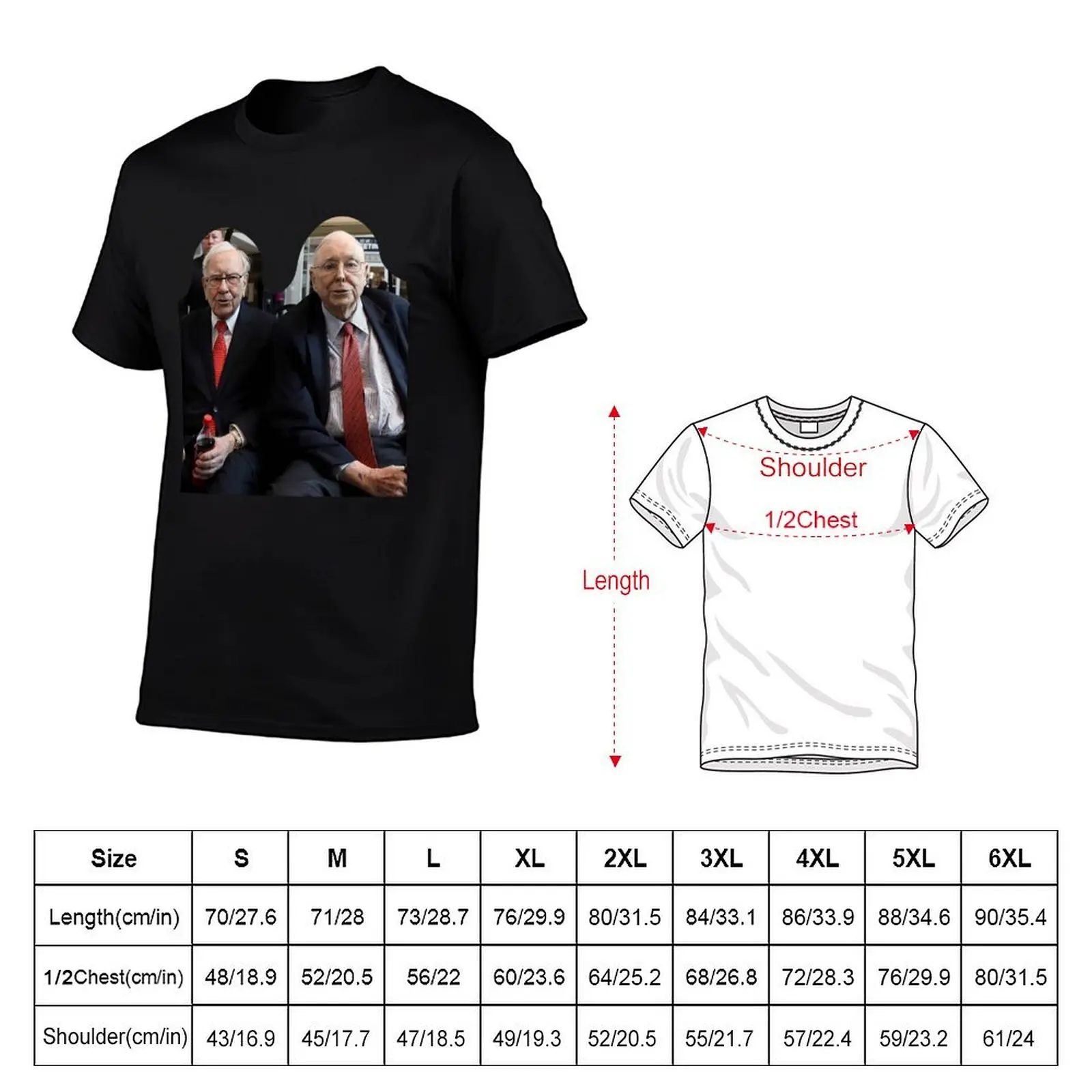 Warren Buffett and Charlie Munger T-Shirt blanks sublime oversized man clothes t shirts for men graphic