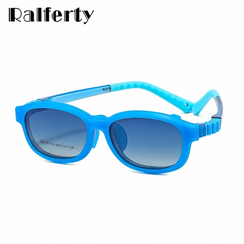 Imagen 2 del producto Ralferty gafas de sol polarizadas para niños 2 en 1 Clips en gafas UV400 gafas graduadas ópticas para miopía monturas para niños
