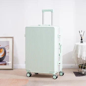 Alüminyum çerçeve haddeleme bagaj seyahat bavul moda büyük kapasiteli gövde taşımak-tekerlekli çanta şifre dayanıklı bagaj kutusu