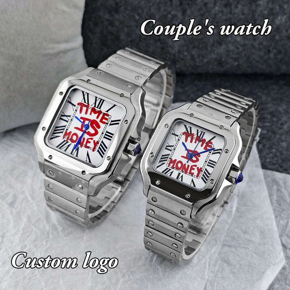 

NH35/NH05 couple watch time is money watch Roman numeral watch customized logo watch NH35/NH05 movement watch