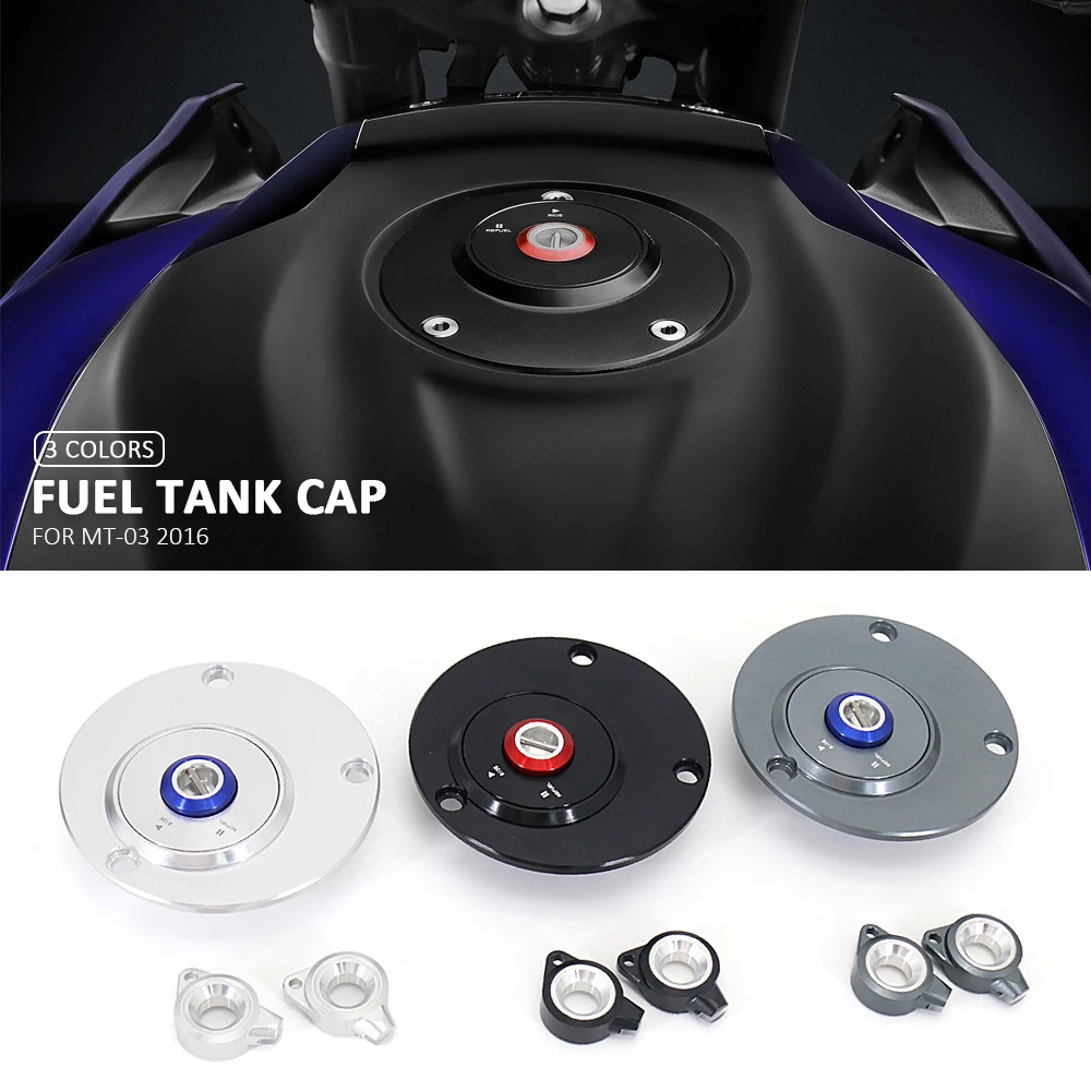 MT-03 Accessories Motorcycle Fuel Tank Cap Gas Tank Cover For Yamaha MT03 MT 03 mt03 2016 CNC Aluminum Oil Fuel Tank Cap