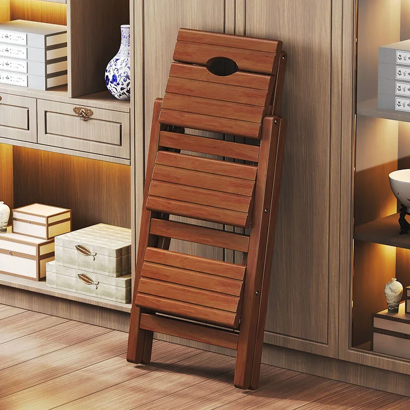 Banqueta de madeira maciça multifuncional dobrável escada cadeira de três passos interior taburete escalera madera móveis dobráveis para casa