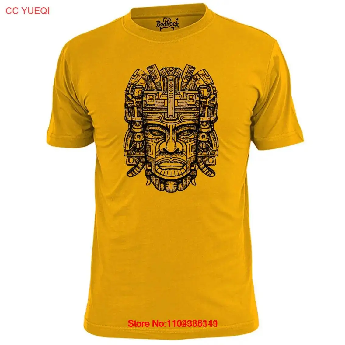 Mens Aztec Face Mask T Shirt Mexico