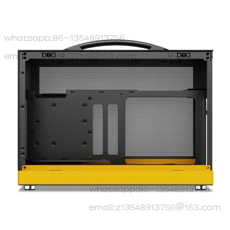 

T80 Mini ITX Chassis, Close Hole Quick Removal White Desktop Computer, Portable Convenient 240 Water Cooled Small Host
