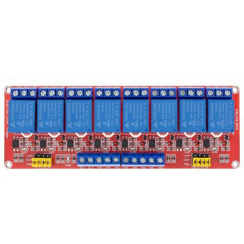 12V Relay Modules 1-2-4-8 Channel Relay High Low Level Optocoupler Arduino