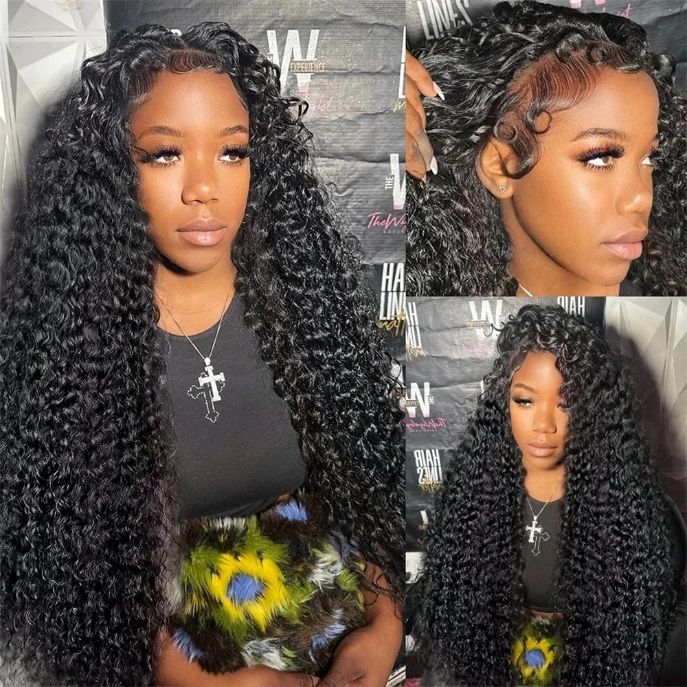 Deep Wave Lace Front Wigs Human Hair 13x4 13x6 HD Lace Frontal Wigs Water Curly Wave Wig For Women Wet Wavy 4x4 Lace Closure Wig