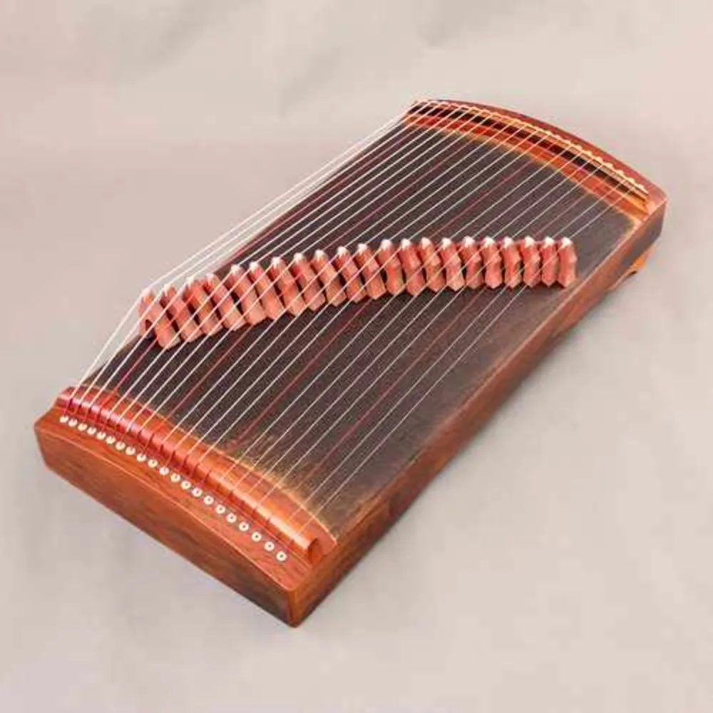 Mini Guzheng 21 Strings Solid Wood Zither Portable Professional Traditional Chinese Guqin Beginner Finger Stringed Instruments