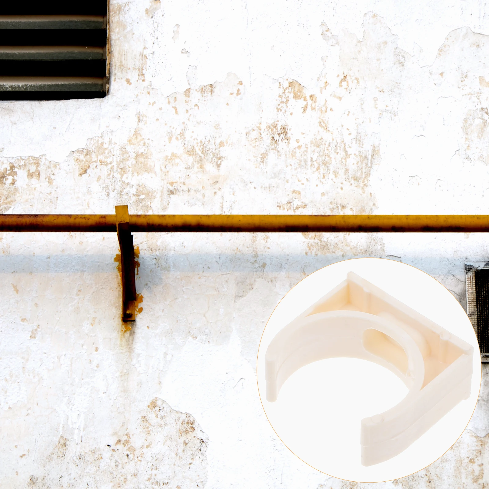 

40Pcs Plastic Pipe Clamps U-Shaped for Water Pipes Electrical Conduits Beige Durable PVC Clamp Holders Fasten Support Repair