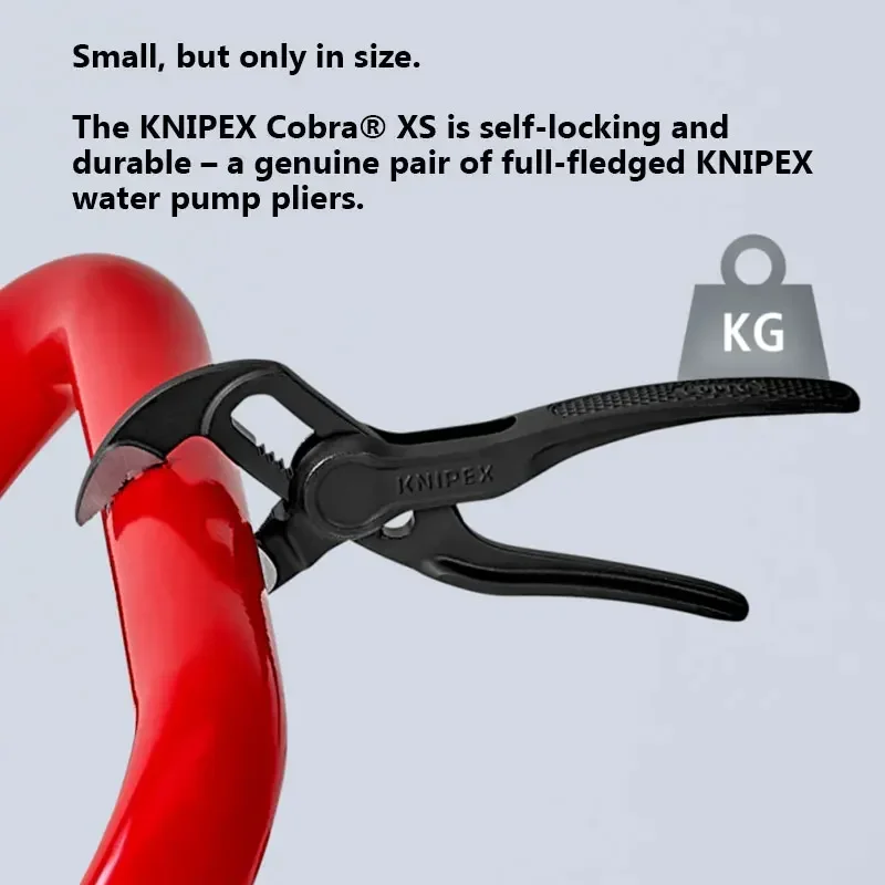 KNIPEX Cobra XS Water Pump mini Pliers 4 Inches Polished Plier 11 Adjustment Positions Plier Tool For Consctruction 87 00 100