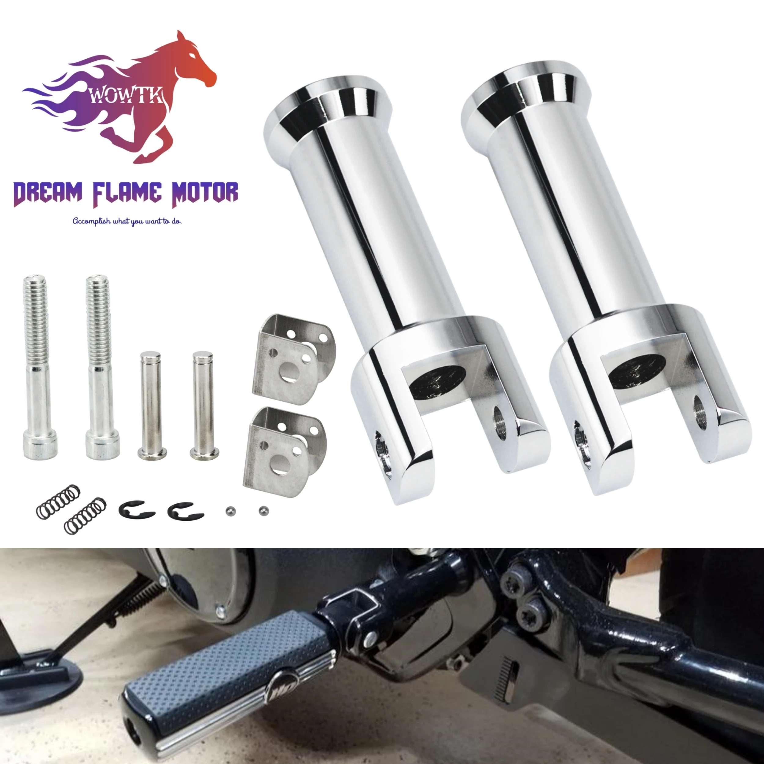 14pcs Rear Passenger Foot Pegs Mount Kit Clamp For Harley Davidson Softail Fat Boy 114 Street Bob Breakout Low Rider S 2018-2024