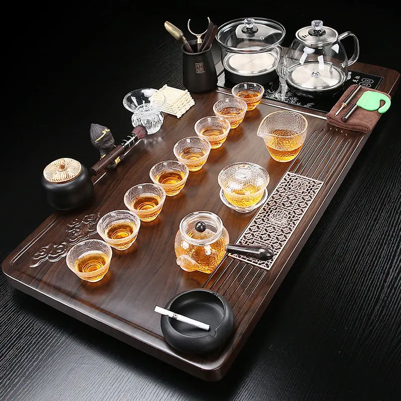Pot Ceramic Tea Tray Wooden Serving Luxury Accessories Table Ceremony Office Tea Tray Desk Nordic Bandejas Home Decorationgs 2