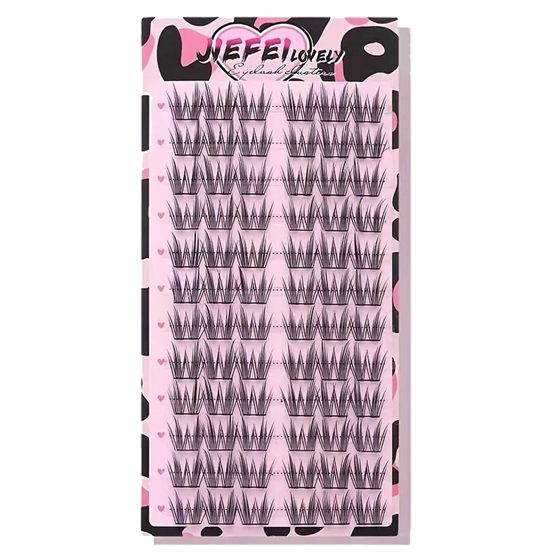 12줄 팩 피콕 엘프 대용량 두꺼운 데빌 인조 속눈썹 내추럴 시뮬레이션 두꺼운 초보자용 싱글 클러스터 바비 만화