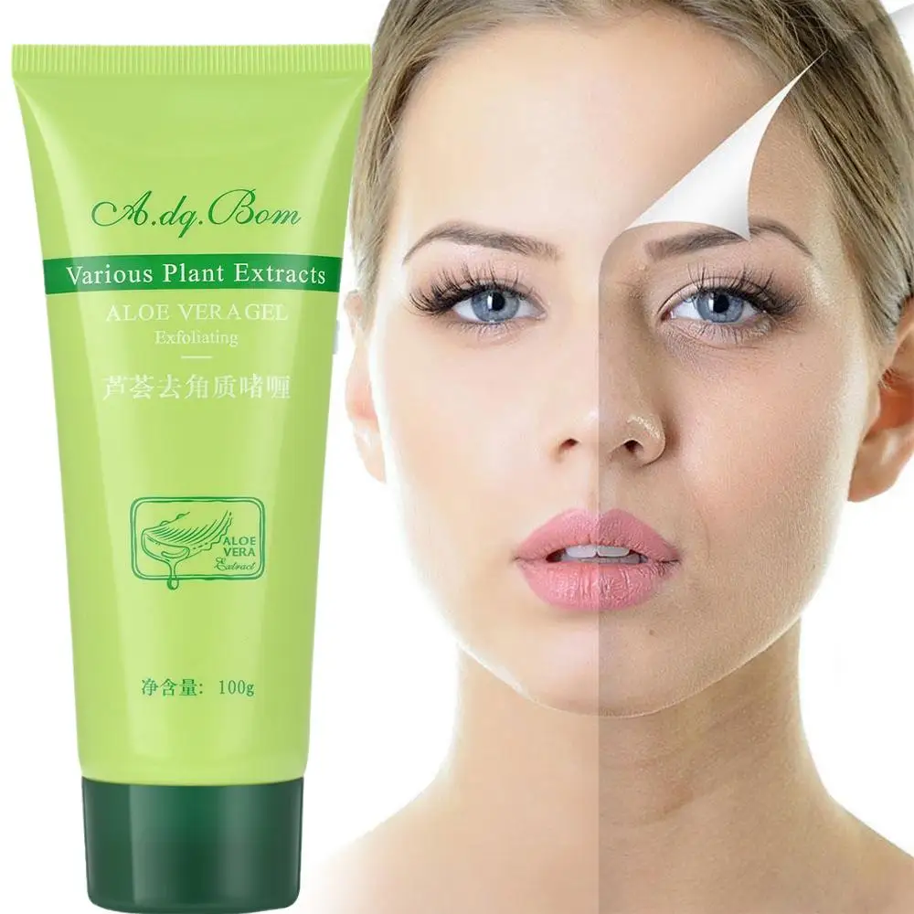 Aloe Peeling Gel Peeling Creme Schrumpfen Poren Körper peeling Aufhellen Körper Peeling für Frauen Haut aufhellung u5f5