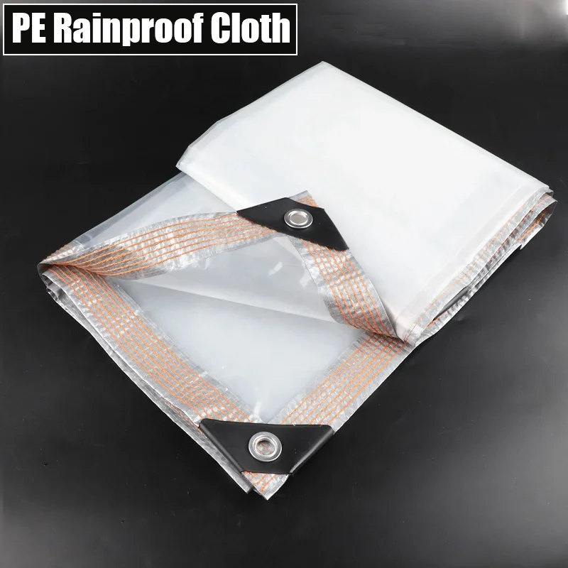 Transparent PE Film Rainproof Cloth Balcony Succulent Plants Rain Cover Shade Sail Garden Furniture Dustproof Waterproof Shelter