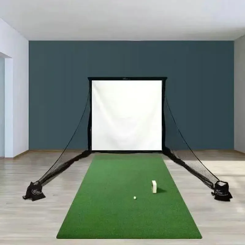 Golf simulator Golf cage for multiple sports, Golf simulator Net Bow Net Baseball/Softball Portable with impact screen