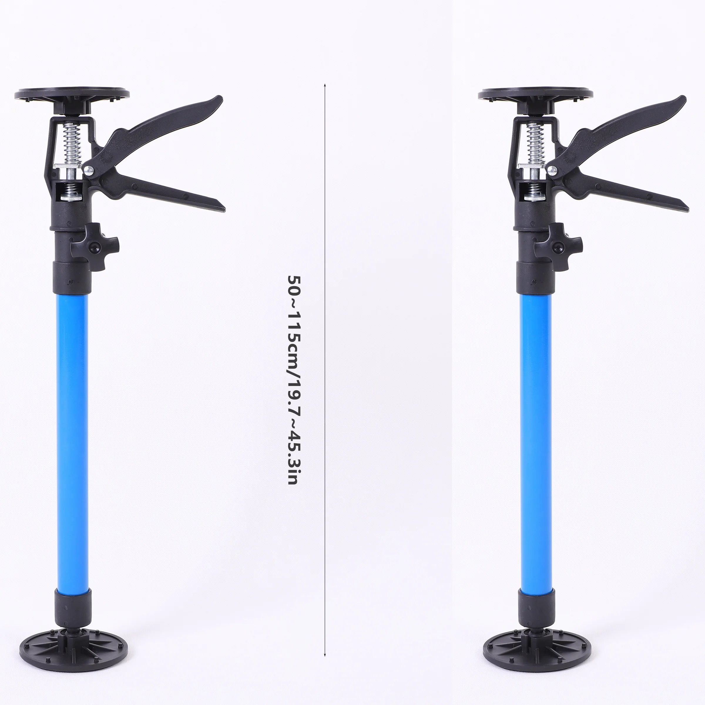 

2-Pack Iron Adjustable Support Rods Telescoping Alloy Non-Slip Cabinet Jack Drywall Construction Tool Extensible Jack Tool