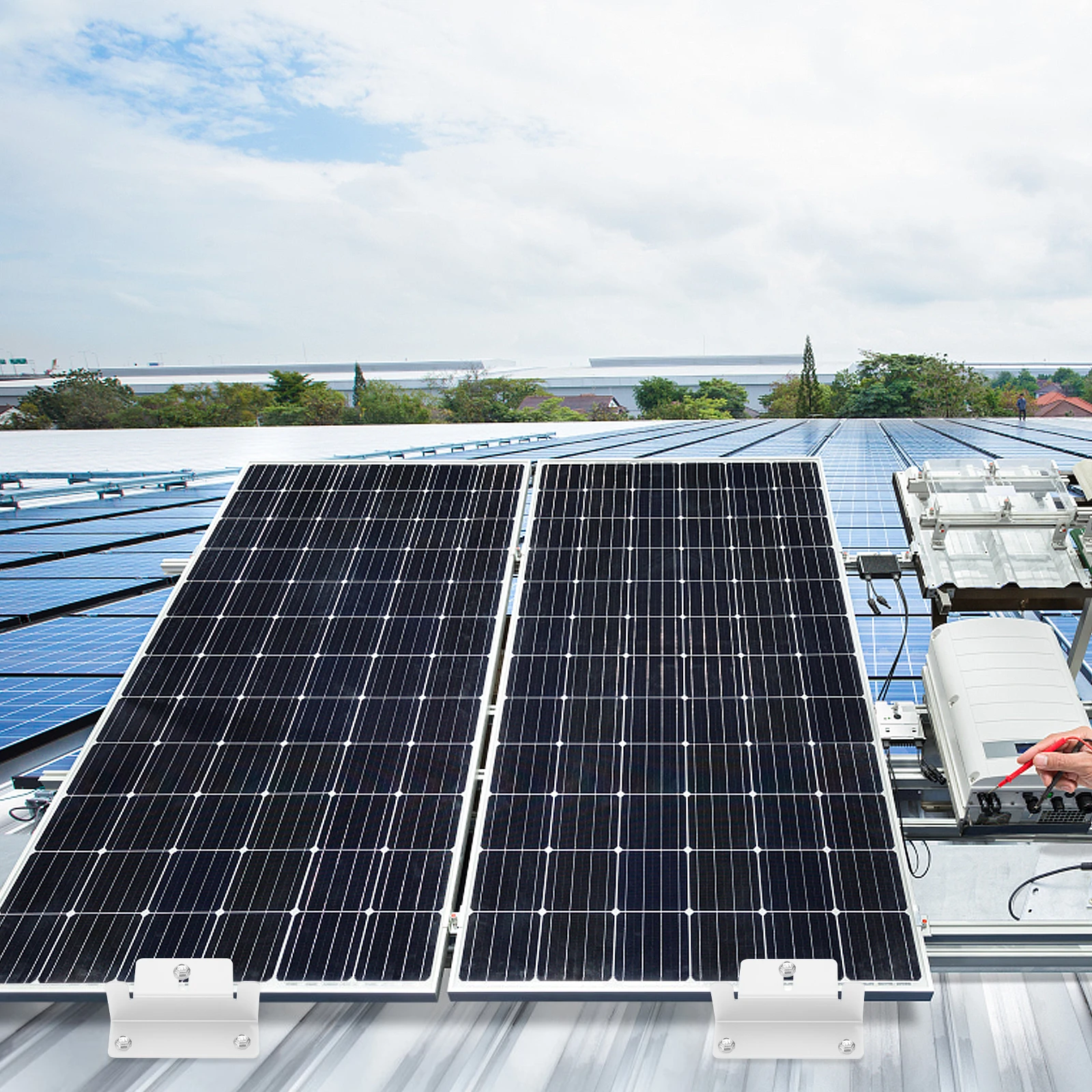 

Solar Panel Support Mount Brackets Stand Panels Racks Household Mounting Aluminum Alloy for Photovoltaic Base