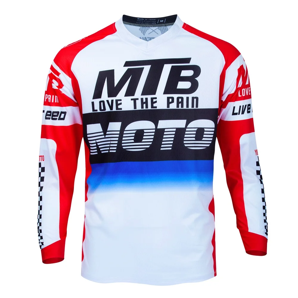 Professional MTB Cycling Jersey Long Sleeve Breathable Quick Dry Sports Top for Mountain Bike Racing Training