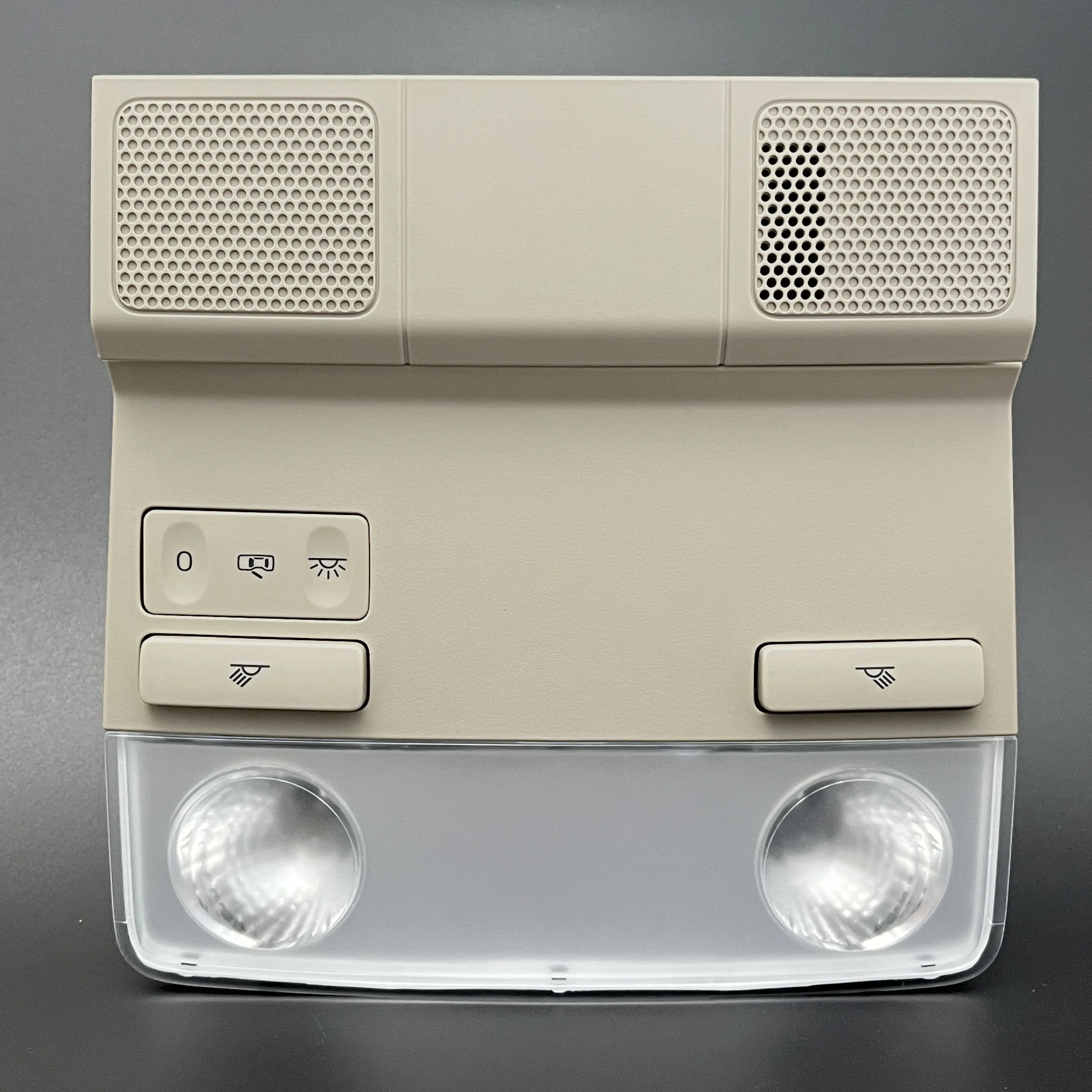 56 د 947105 مصباح قراءة على شكل قبة أمامية باللون البيج والرمادي بدون مفتاح فتحة سقف لسيارة VW Passat B6 Golf 5 6 Tiguan Karoq Octavia Superb #1