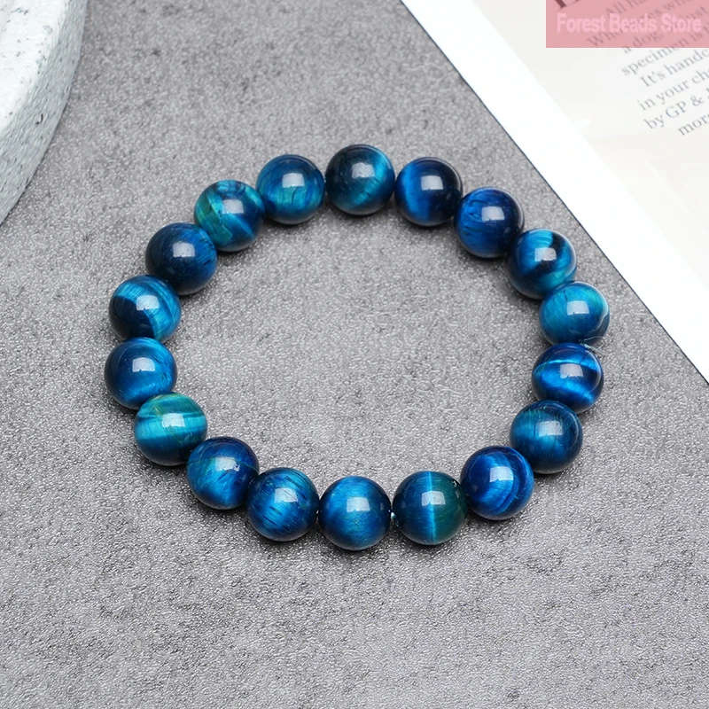 High Quality Blue Tiger Eye Bracelet Natural Stone Gemstone Chakras Beads Handmade Lover Gifts Yoga Bangles Jewelry Pulsera