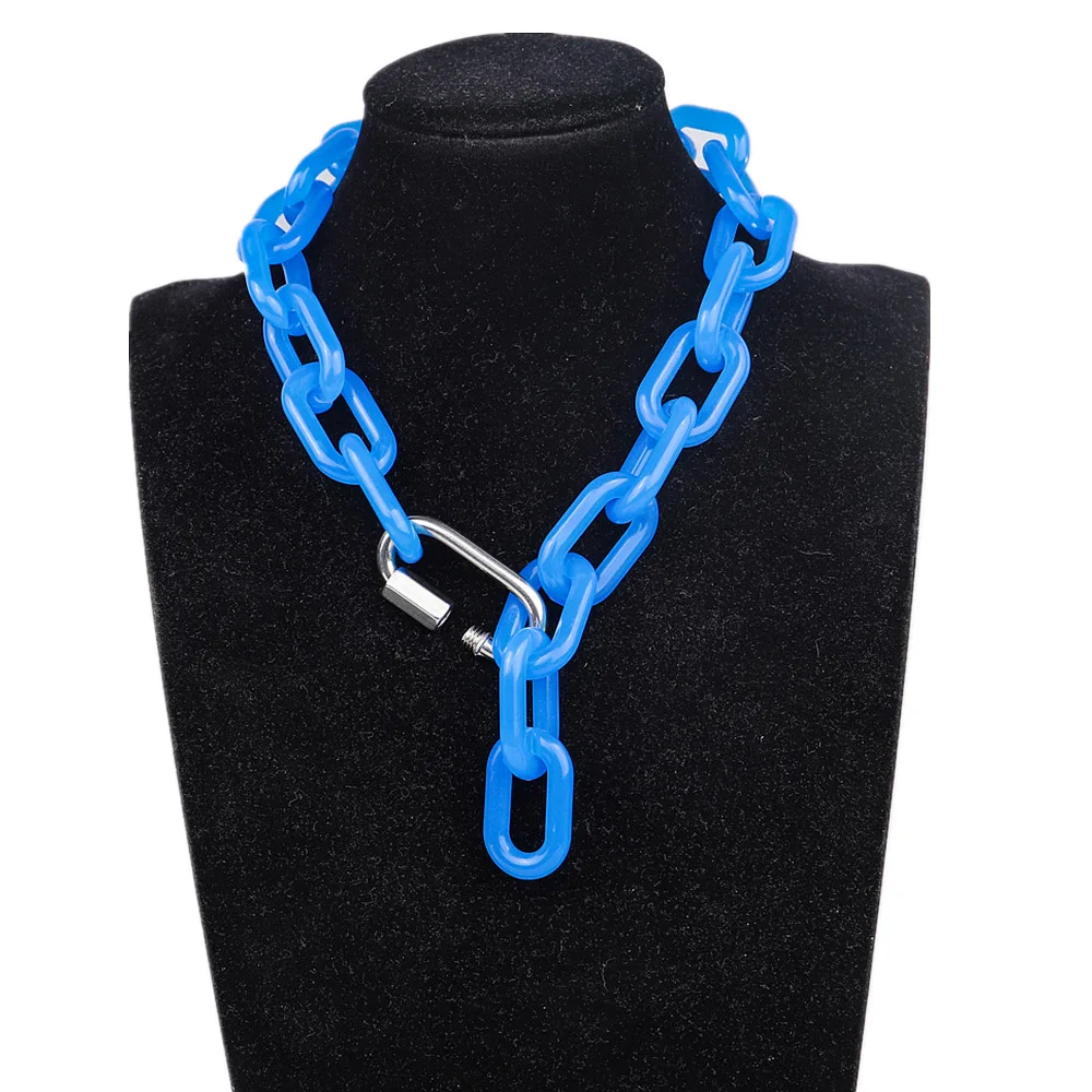 Fishsheep Acrylic Chain Necklace Transparent 7