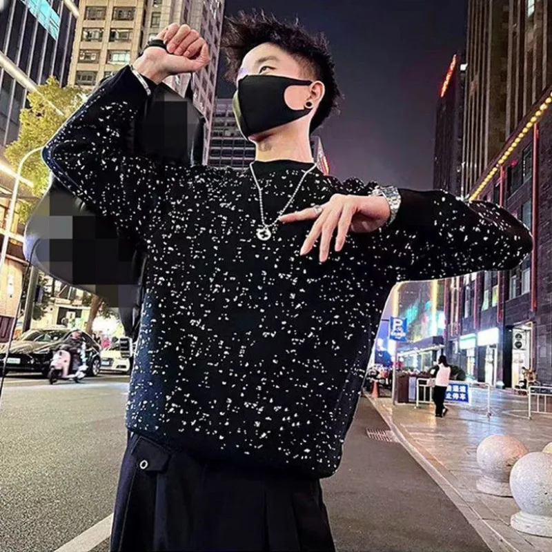 Men's Clothing Autumn and Winter Star high quality Sweater Fashion Brand Knitwear Warm Base Shirt Top sweater y2k