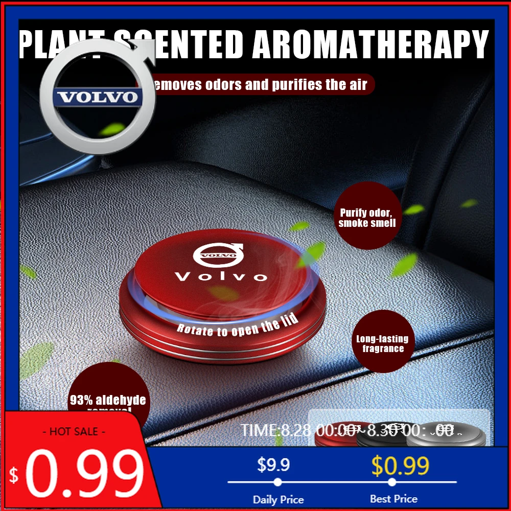 

Подстаканники 2026, горячий автомобильный освежитель воздуха, твердый парфюмерный вращающийся декор для ароматерапии, аксессуары для Volvo XC90 XC60 C30 T6 S60 C70