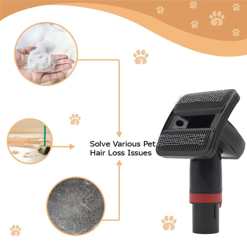 B38B-Dog Hair Vacuum Brush Extension Tube For Dyson V7 V8 V10 V11 V15 Vacuum Attachments Pet Groom Tool Removes Loose Hair