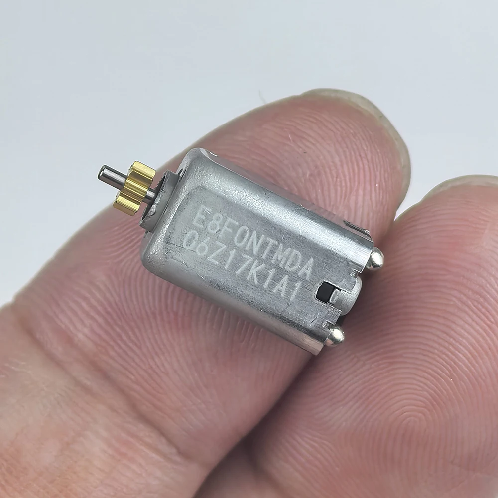 Tiny 8mm Square Electric Motor DC 3V-6V  High Speed Minebea 6-pole Rotor Motor with 0.3 modulus 8 Teeth Coopper Gear
