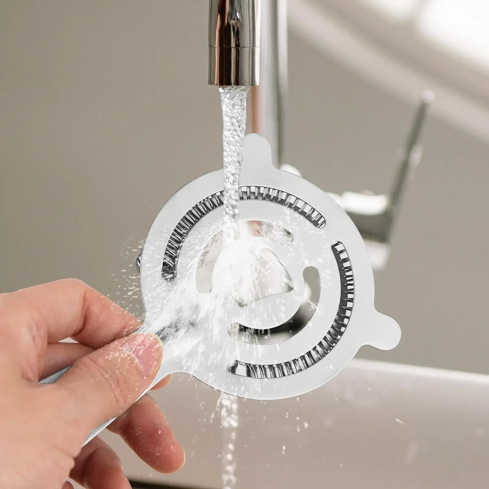 2pcs Bar Strainer with High Density Spring Cocktail Shaker Ice Strainer Bar Accessories Stainless Steel Filter Barware Bar Tools