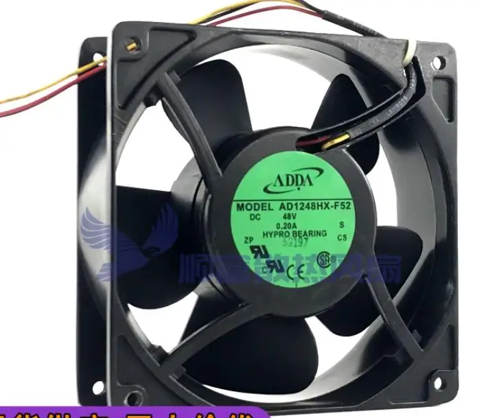 

ADDA AD1248HX-F52 DC 48V 0.20A 120x120x38mm 3-Wire Server Cooling Fan