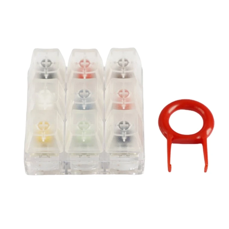 9 Slot Switches Tester Featuring Contrasting Keycaps And Clear Housing For Tactile Testing