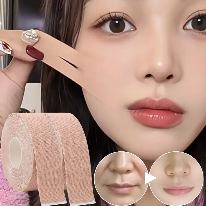 Estiramiento Facial línea en V cinta elástica vendaje de elevación de ojos transpirable reducir las arrugas faciales soporta vendaje herramienta de cuidado de la piel Facial