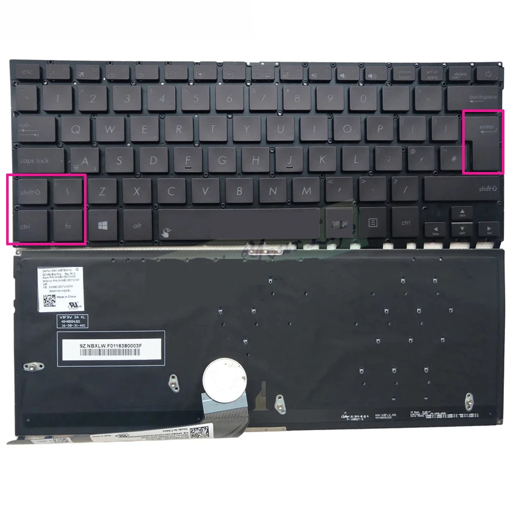 

UK Backlight Laptop Keyboard for ASUS UX430 UX430U UX430UA UX430UQ UX430UAR 9Z.NBXBW.F0U 0KNB0-2627UK00 2627LA00