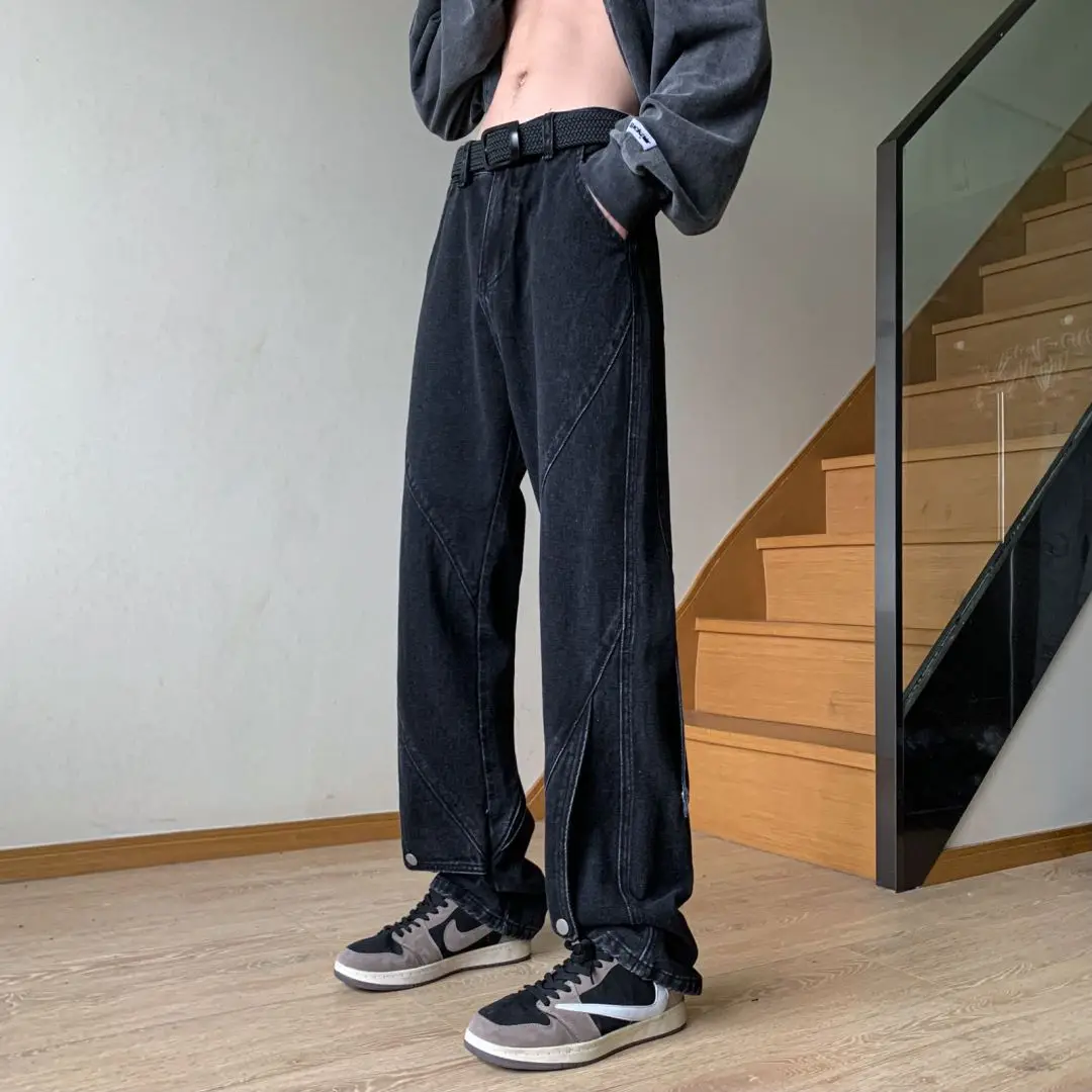 2023 Y2k Streetwear Jeans Men Fashion Baggy Jeans Man Hip Hop Youth Trousers Cross Denim Pants Men Cargo Pants Punk Clothing