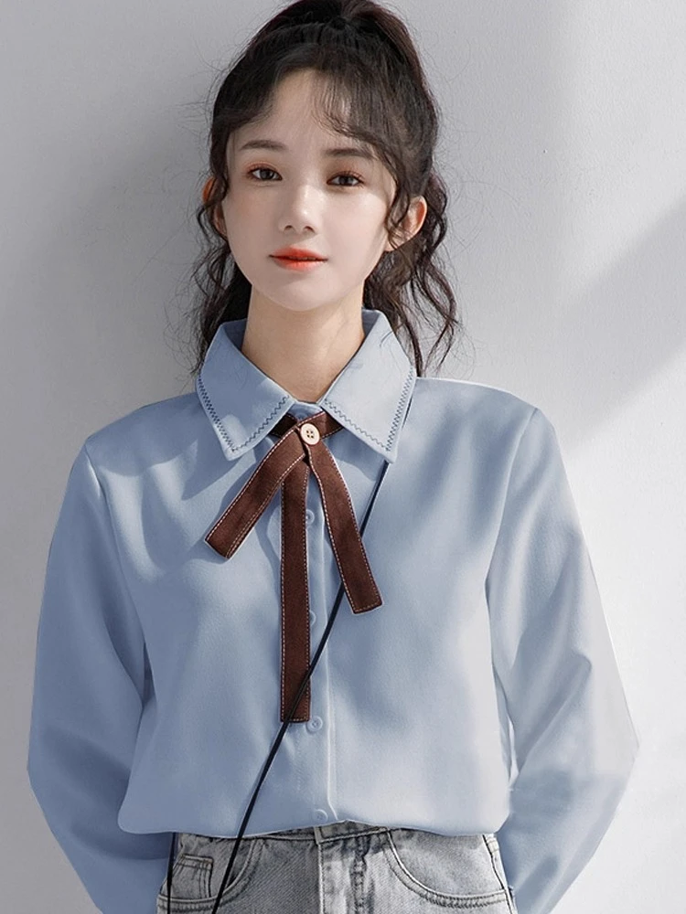 

Retro Long Sve Women's Loose Slimming Versatile Top Korean Sle Commute Fashion Casual Loose Fit TT162