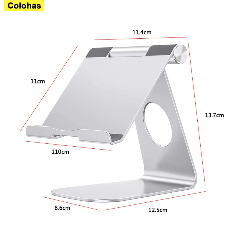 Aluminum Alloy Flat Bracket For iPad Tablet Samsung Xiaomi Pad Bracket Universal Support Adjustable Folding Desk Tablet Stand