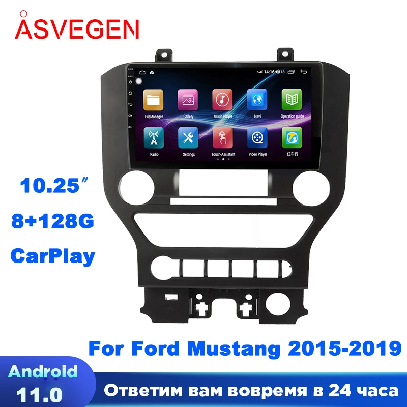 

Автомагнитола на Android 11 для Ford Mustang 2015-10,25, 2019 дюйма, 128 ГГц