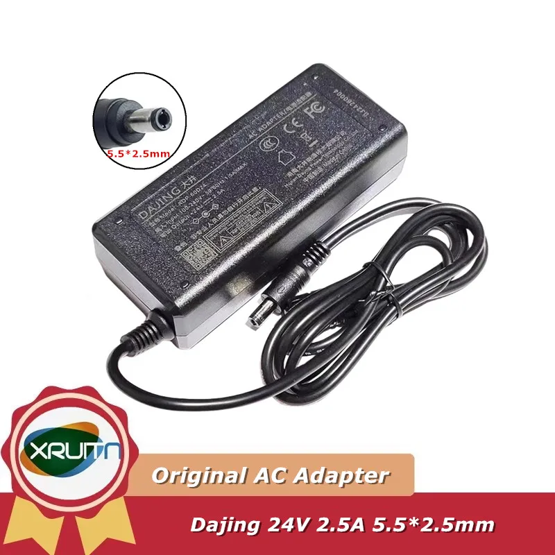 

Genuine Dajing ADP-60D24 24V 2.5A AC Adapter Charger 5.5*2.5mm DC plug For Barcode Printer Power Supply
