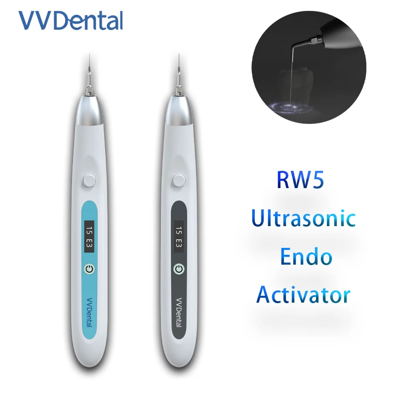 VV dentystyczny kanał korzeniowy soniczny irygator aktywator z lampką LED 5 szt. Endodontycznych końcówek nowy narzędzie stomatologiczne do