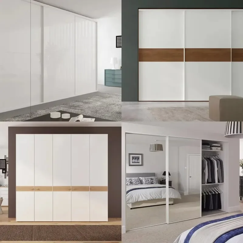 Modern Bedroom Furniture with Built-in Wardrobe and Sliding Door