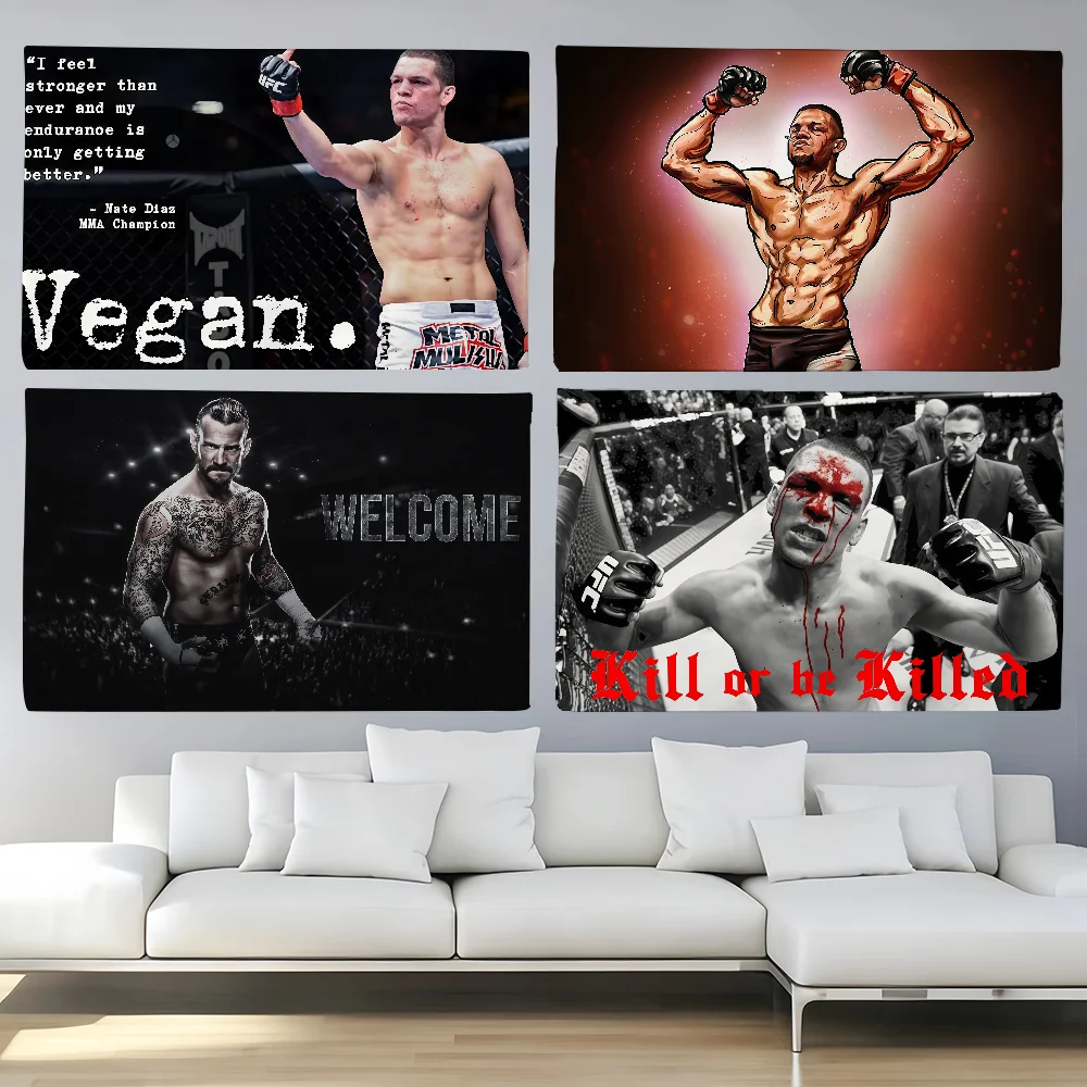 Nate Diaz  flag For Bedroom Living Bar Garden Outdoor Active  Decoration Background And Concert