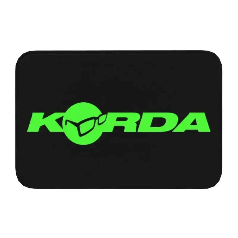 Personalized Korda Fishing Logo Doormat Mat Anti-Slip Fish Carp Fisherman Gift Bathroom Kitchen Living Room Rug Carpet 40*60cm