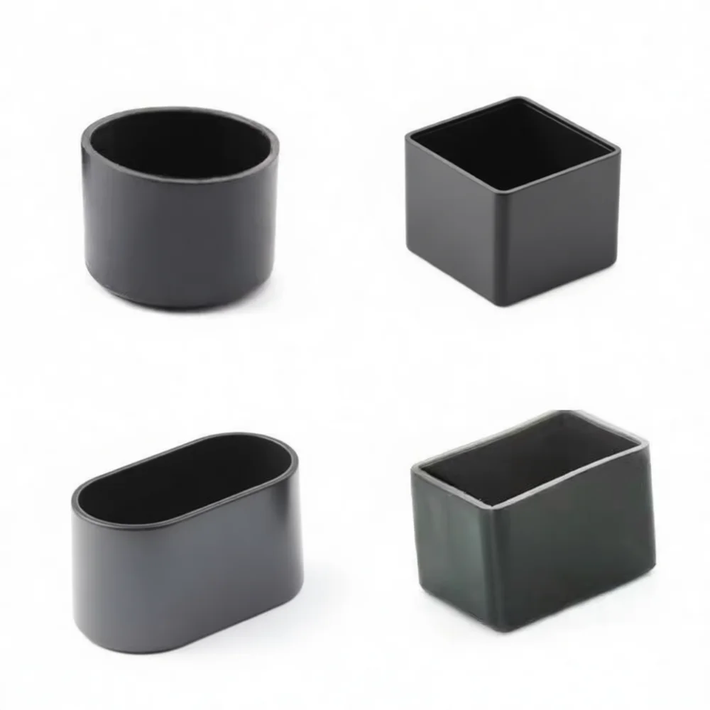 Heavy Duty PVC Chair Feet Guards Noise Reduction Furniture Tips Floor Protector Covers For Metal Steel Pipe Leg Fittings