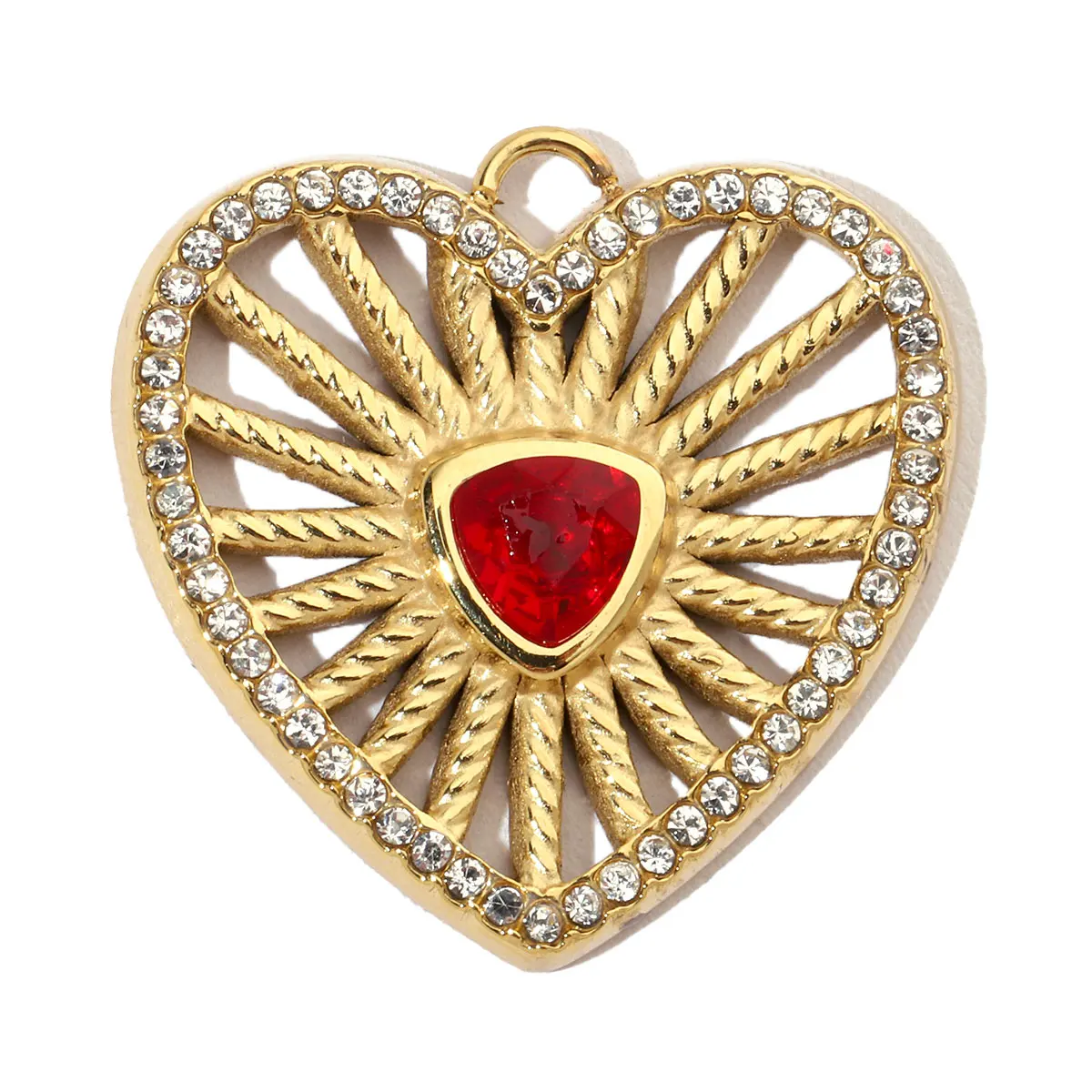 3Pcs/Lot Stainless Steel Star Heart Charms Zircon Pendants For DIY Making Necklace Fashion Jewelry Accessories Wholesale