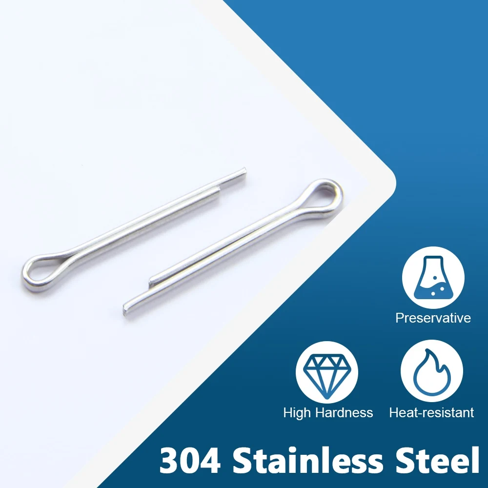 2-50pcs Split Pins Cotter Fixing for Automotive Repair M1.5 M2 M2.5 M3 M4 M5 M6 M8 Stainless Steel Link Split Cotter Pin